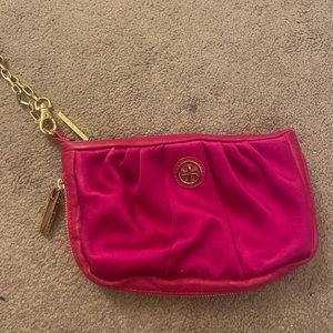 Tory Burch pink wristlet